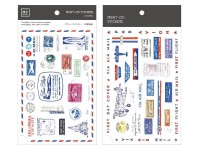 MU Print-On Transfer Stickers 130 - Airmail Travel