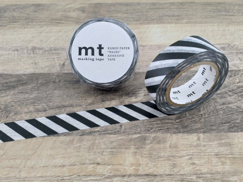 MT Washi Tape Black And White Stripes