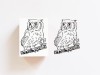 Ponchise Wooden Rubber Stamp - Owl