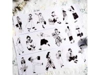 Wongyuanle Washi Tape Vol.4  - Girls And Flower Baskets