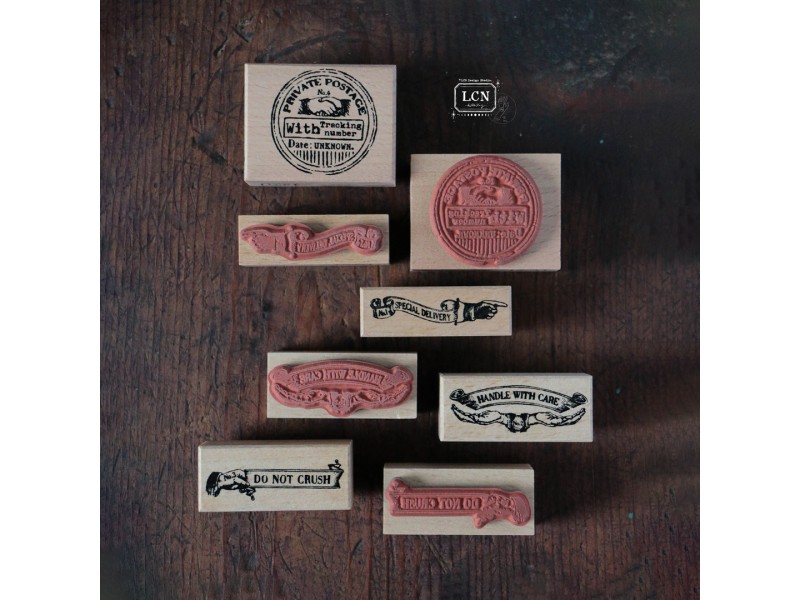 LCN Postal Signs Rubber Stamp - Set 3