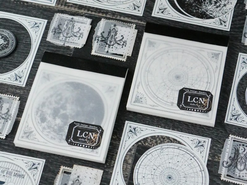 LCN Star Moon Letterpress Notepad