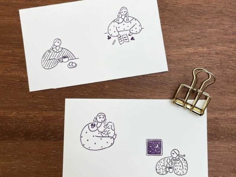 Stamp Marche Girl Rubber Stamp - Stamping Time