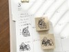 Pre-Order Stamp Marche Girl Rubber Stamp - Holding Flowers