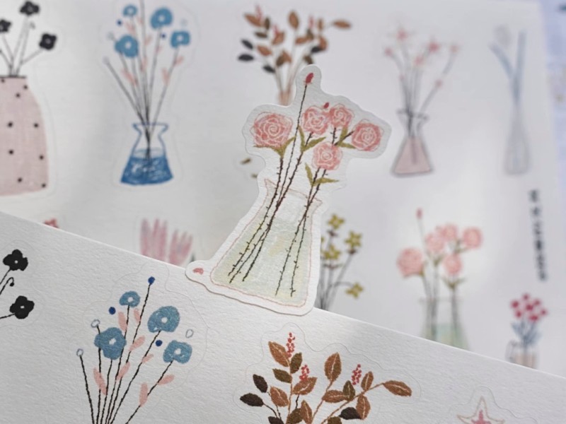 Wongyuanle Sticker Set Vol.5  - Flower Vase