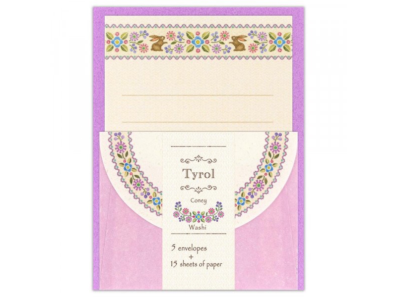 Tyrol Mini Note Paper Set with Envelopes - Coney