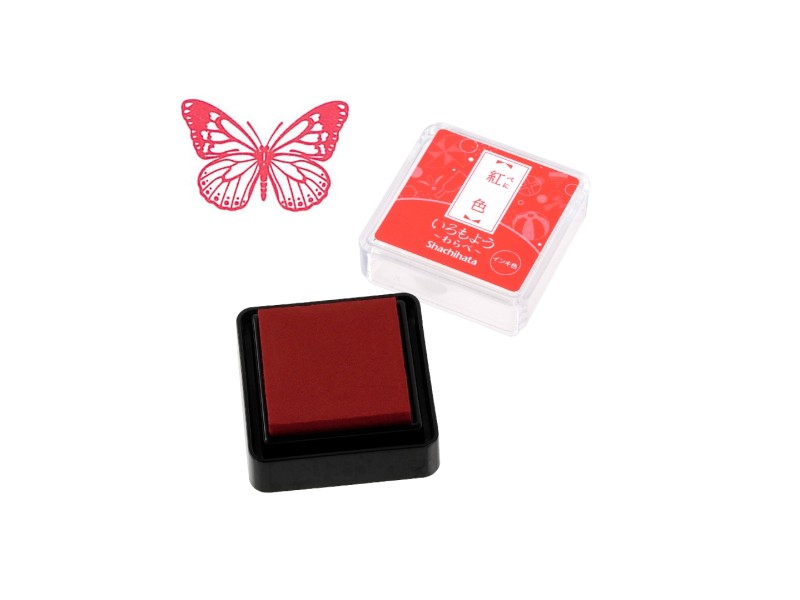 Shachihata Iromoyo Mini Ink Pad - Red