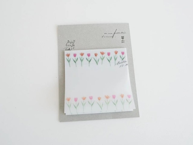 Yohaku Tracing Paper Sticky Notes M104 - Tulip