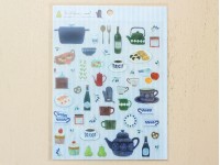 Cozyca x Midori Asano Clear Stickers - Kitchen