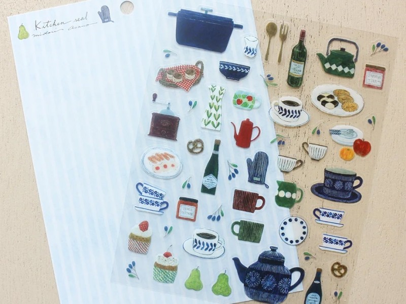 Cozyca x Midori Asano Clear Stickers - Kitchen