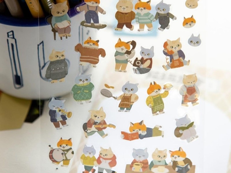 OURS Cats Gathering Sticker