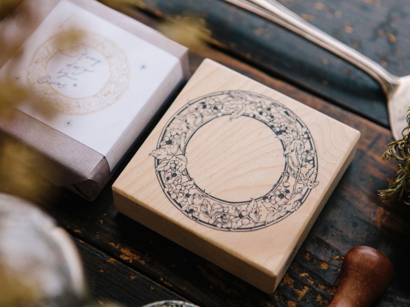 Pre-Order OURS Wild Grape Frame Rubber Stamp