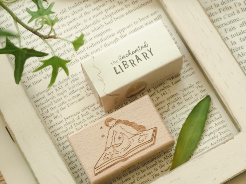 Teayou Rubber Stamp Enchanted Library - Moonlight