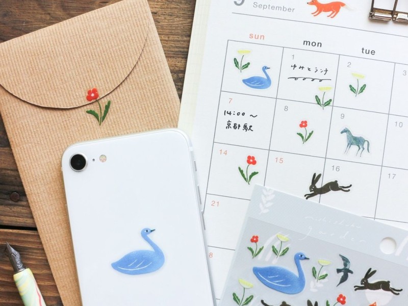 Cozyca x Nishi Shuku Clear Stickers - Garden