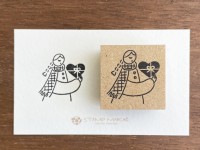Stamp Marche Girl Rubber Stamp - Chocolate