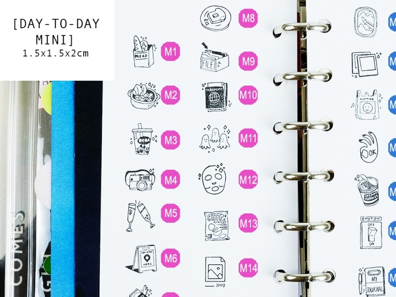 Kurukynki Rubber Stamps Day-To-Day - Mini Stamp A