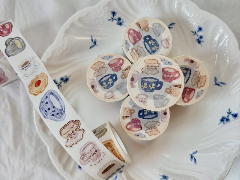 Pre-Order Pion Washi Tape Kiss-Cut - Afternoon Tea