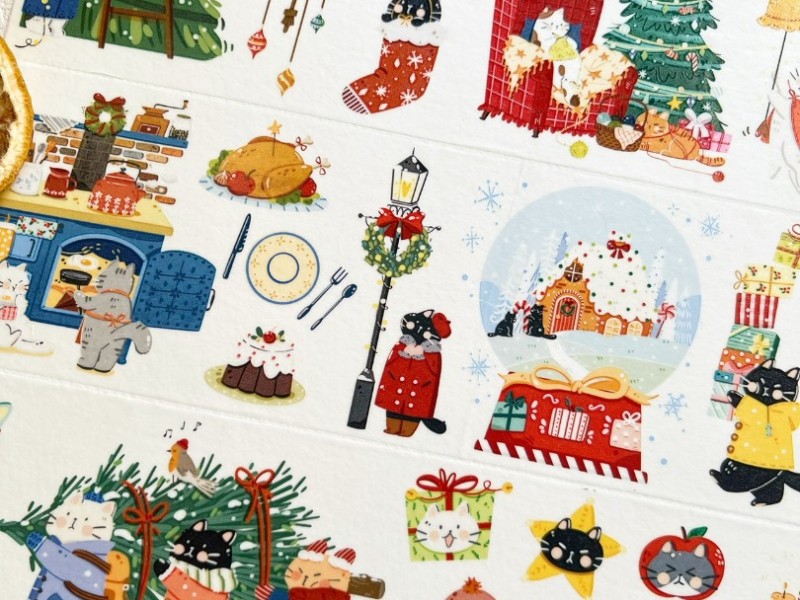 Pre-Order Xiami Original PET Tape Winter Elements - Christmas Cat