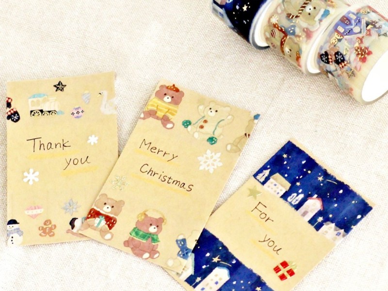 Pre-Order Mindwave Clear PET Tape Hokkori Life - Christmas Trees