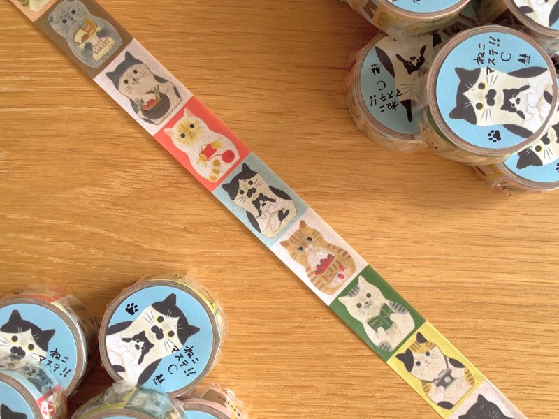 Pre-Order 4Legs Washi Tape With Cats - C