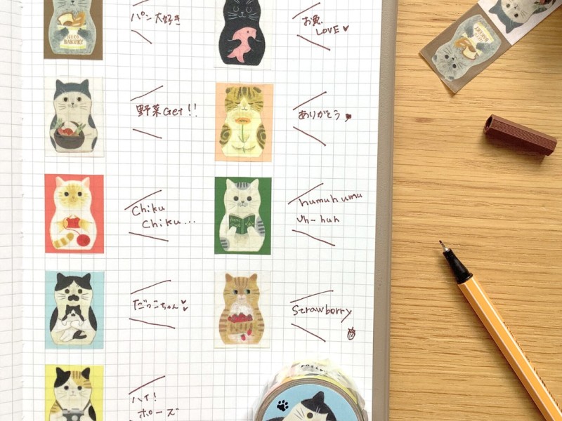 Pre-Order 4Legs Washi Tape With Cats - C