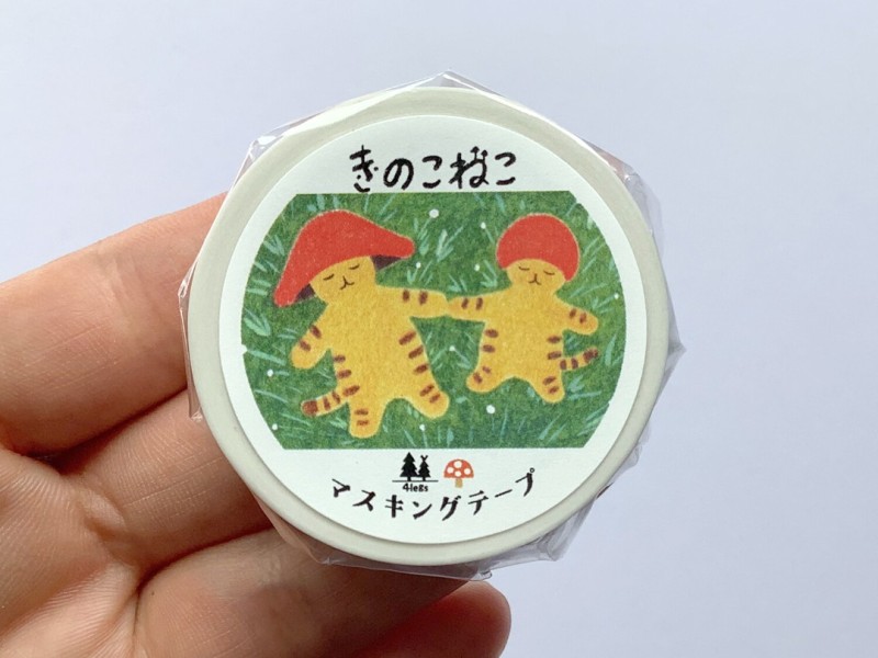 Pre-Order 4Legs Washi Tape - Mushroom Cat 2