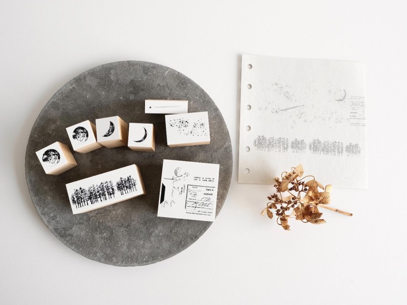 Yohaku Rubber Stamp S-121 - Mikazuki