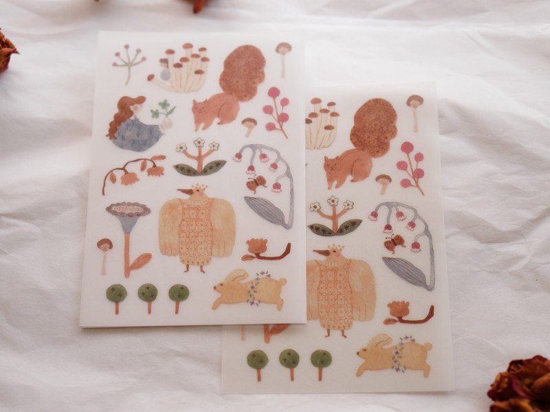 Ivy Snow Rub-On Stickers - Blooming