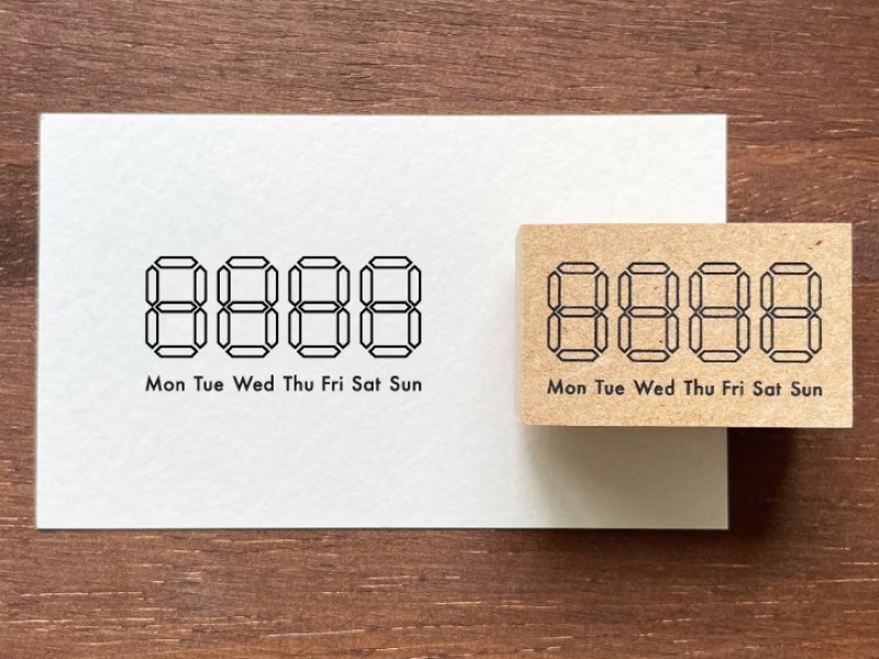 Stamp Marche Rubber Stamp Digital Numeral - Date And Day