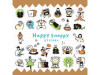 Pre-Order Mindwave Clear Sticker Sheet Happy Snappy 82134 - Brown