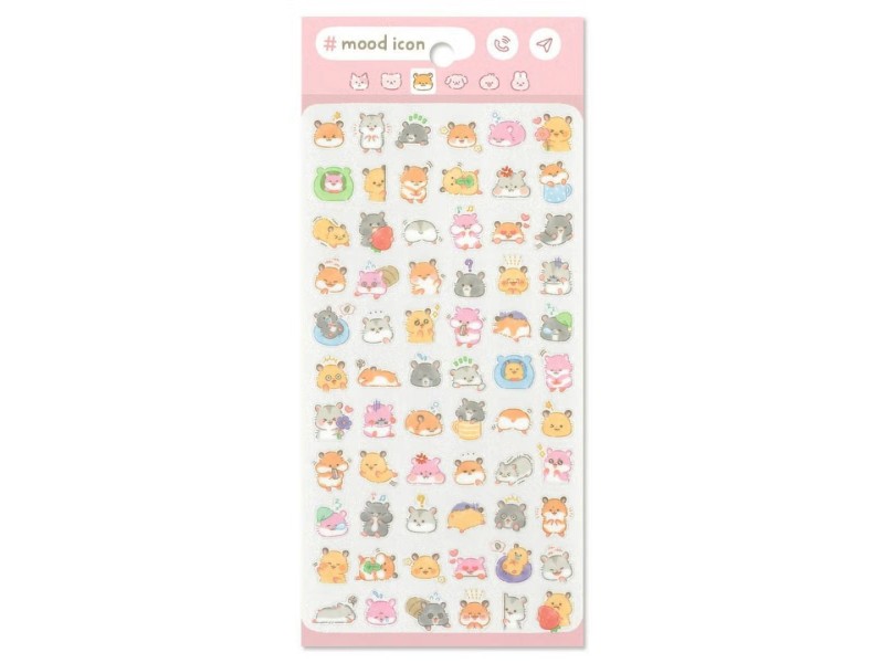 Pre-Order Mindwave Clear Sticker Sheet Mood Icon - Hamster
