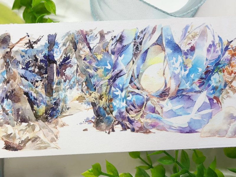 Sleeping Theater Studio Washi Tape Sample - Edge of the World