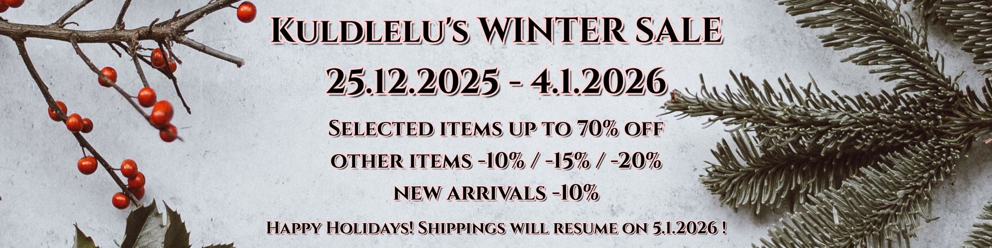 Kuldlelu's Winter SALE