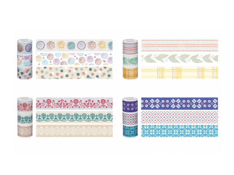 Kokuyo | Bobbin Washi Tape Set of 3 - Knitting