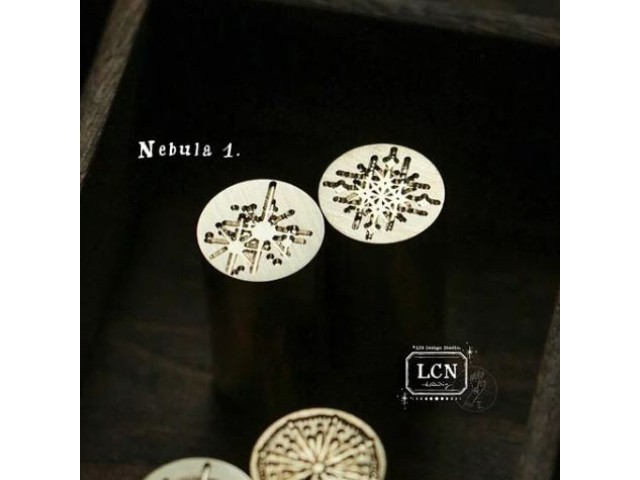 LCN Double-Sided Mini Wax Seal Stamp - Nebula 01