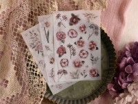 Loidesign Print-On Transfer Stickers 3 Sheets  - Retro Flowers