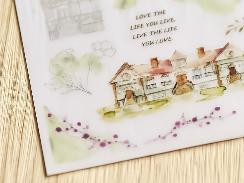 MU Print-On Transfer Stickers 112 - Countryside Scenery