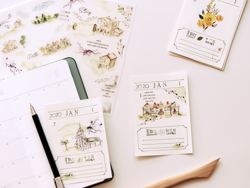 MU Print-On Transfer Stickers 112 - Countryside Scenery