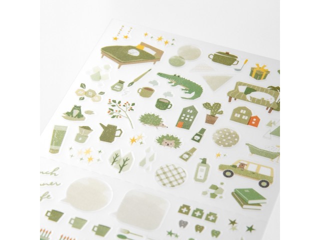 Midori Planner Sticker Color - Moss Green