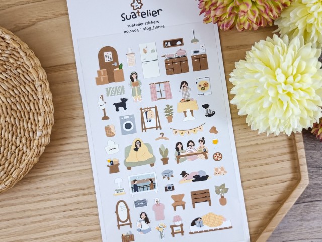 Suatelier Stickers 1104 - Vlog Home