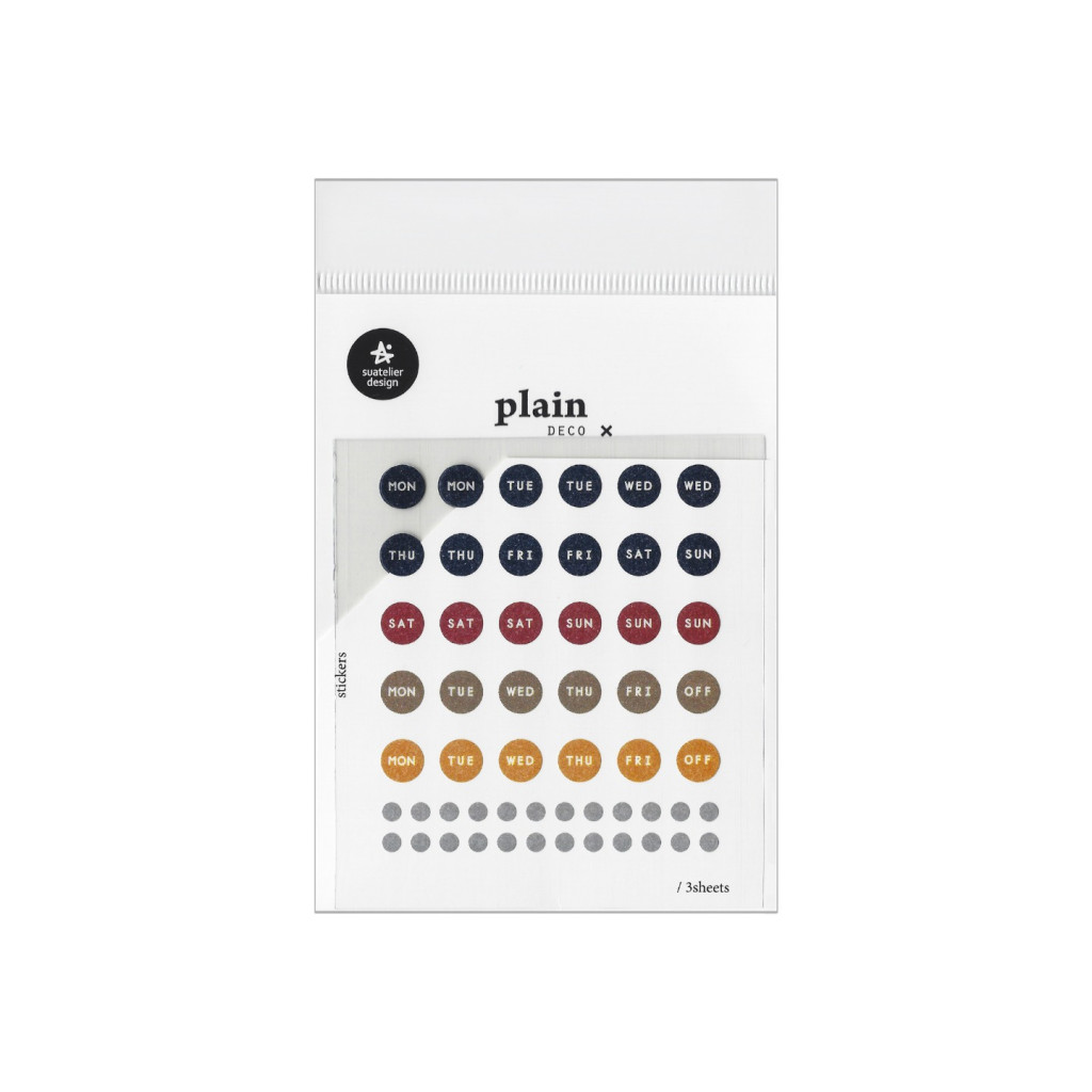 28 Sticker Deco Stickers Plain.28 - Dot Weekly | Kuldlelu