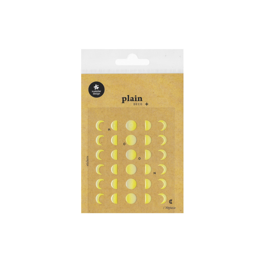 Phase 10 Sticker Deco Stickers Plain.10 - Moon Phase - 1614 | Kuldlelu | Kuldlelu
