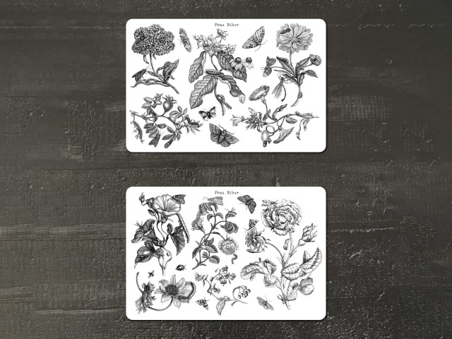 Frau Biber Clear Botanical Stickers - Sybilla