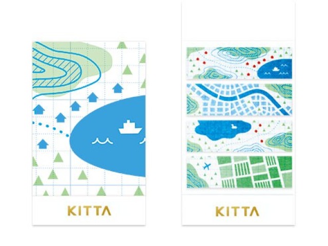 KITTA Washi Stickers KITH009 - Map
