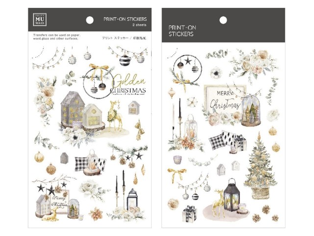 MU Print-On Transfer Stickers - Golden Christmas