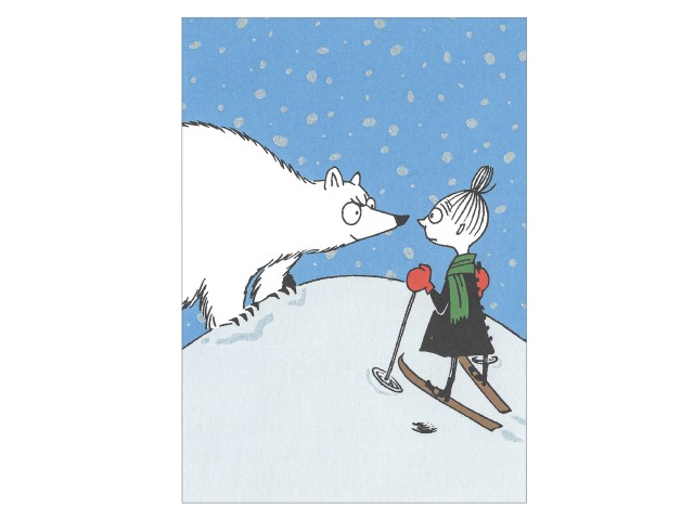 Moomin Winter Postcard - Mymble And Bear