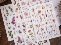 Print-On Transfer Stickers 6 Sheets  - Spring Flowers