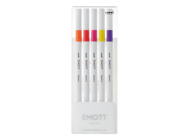 Uniball EMOTT Fineliner Marker Set 02 - Passion Color