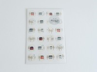 Yohaku Washi Dot Stickers - Small Houses