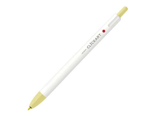 Zebra Clickart Retractable Marker Pen - Lemon